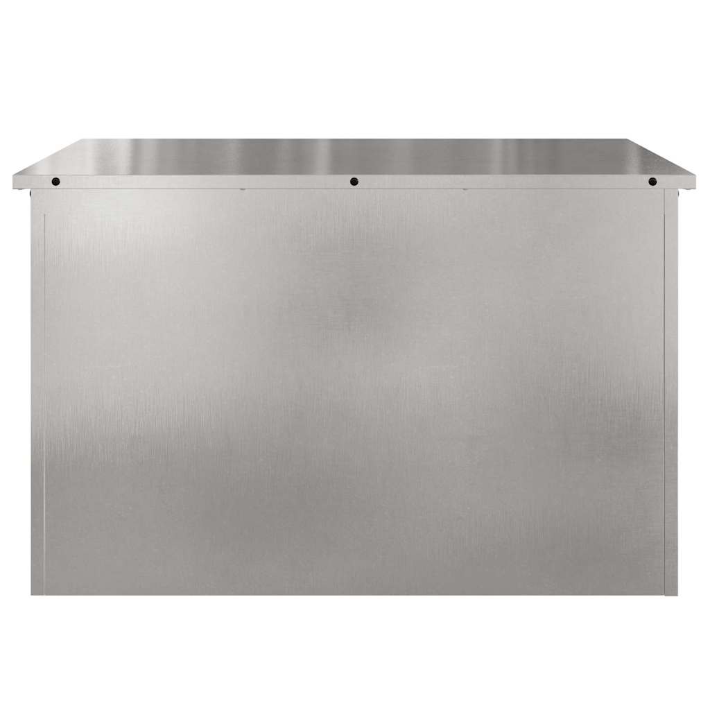Außenlagerbox mit Speicher Silber 80 x 50.5 x 50 cm Edelstahl