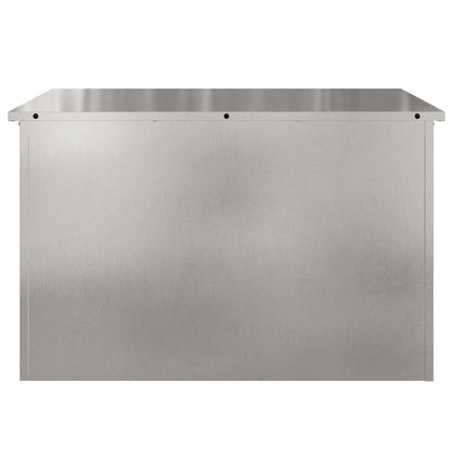 Außenlagerbox mit Speicher Silber 80 x 50.5 x 50 cm Edelstahl