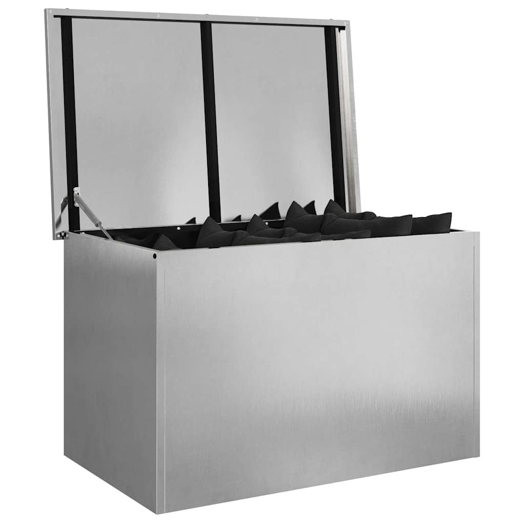 Außenlagerbox mit Speicher Silber 80 x 50.5 x 50 cm Edelstahl