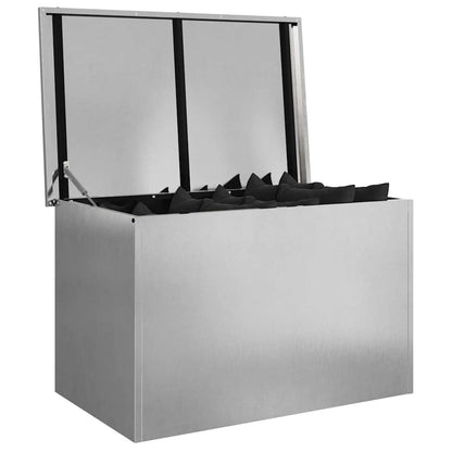 Außenlagerbox mit Speicher Silber 80 x 50.5 x 50 cm Edelstahl