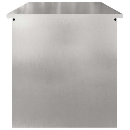 Außenlagerbox mit Speicher Silber 80 x 50.5 x 50 cm Edelstahl