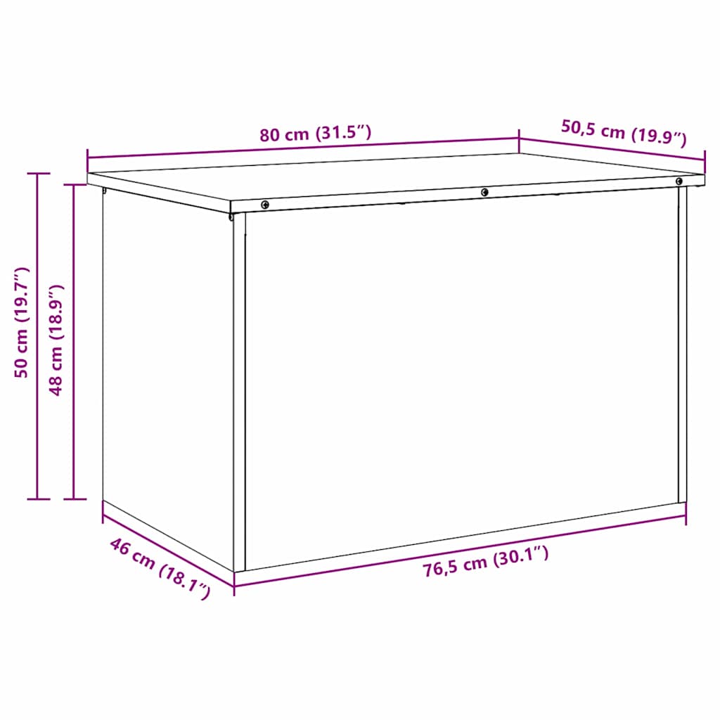 Außenlagerbox mit Speicher Silber 80 x 50.5 x 50 cm Edelstahl