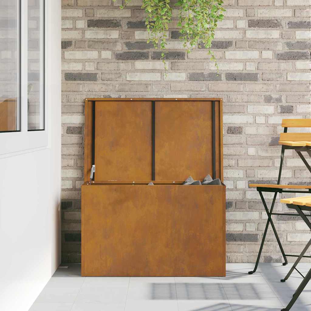 Außenlagerbox mit Speicher Braun 80 x 50.5 x 50 cm