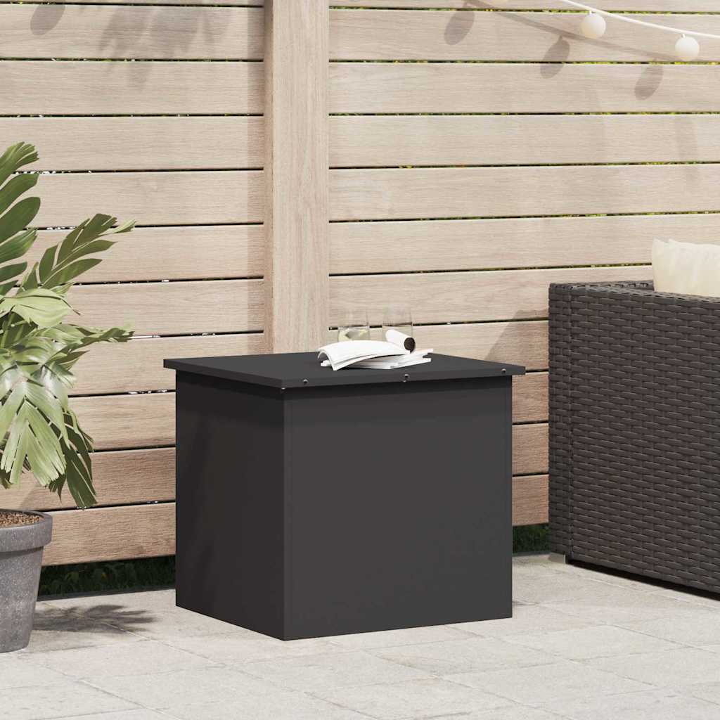 Außenlagerbox Schwarz 55 x 50.5 x 50 cm Kaltgewalzter Stahl