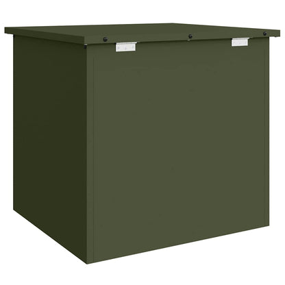 Außenlagerbox mit Speicher Olivgrün 55 x 50.5 x 50 cm Metall