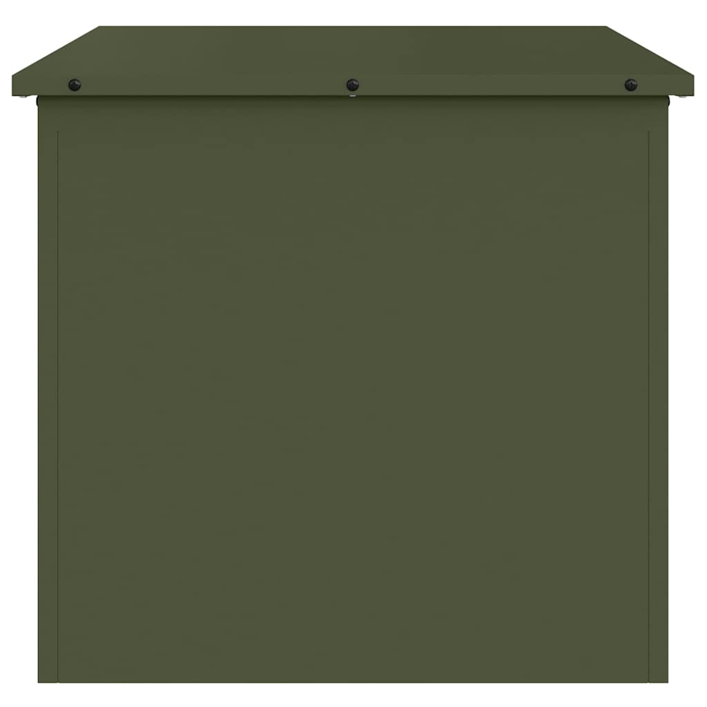 Außenlagerbox mit Speicher Olivgrün 55 x 50.5 x 50 cm Metall