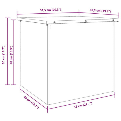 Außenlagerbox mit Speicher Olivgrün 55 x 50.5 x 50 cm Metall