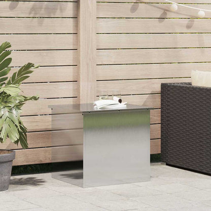 Außenlagerbox mit Speicher Silber 55 x 50.5 x 50 cm Edelstahl