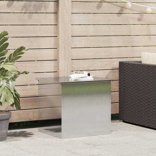 Außenlagerbox mit Speicher Silber 55 x 50.5 x 50 cm Edelstahl