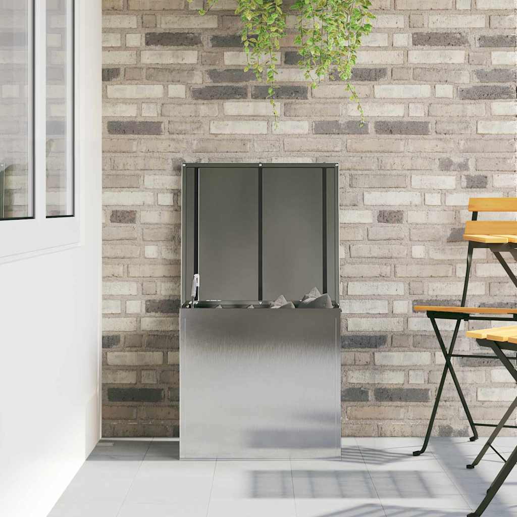 Außenlagerbox mit Speicher Silber 55 x 50.5 x 50 cm Edelstahl