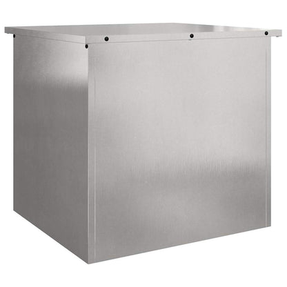 Außenlagerbox mit Speicher Silber 55 x 50.5 x 50 cm Edelstahl