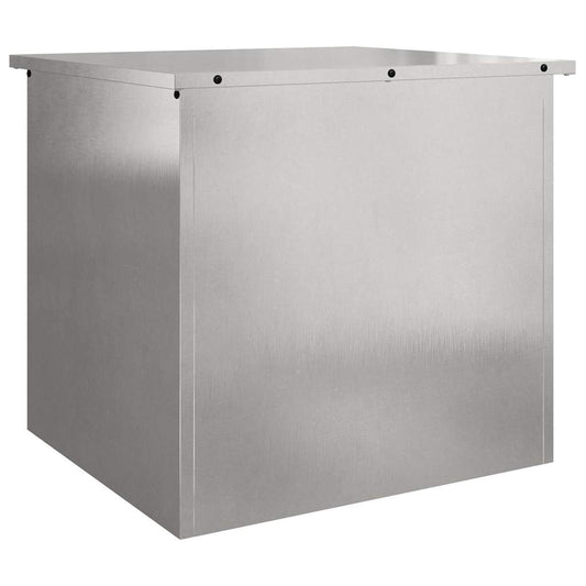 Außenlagerbox mit Speicher Silber 55 x 50.5 x 50 cm Edelstahl
