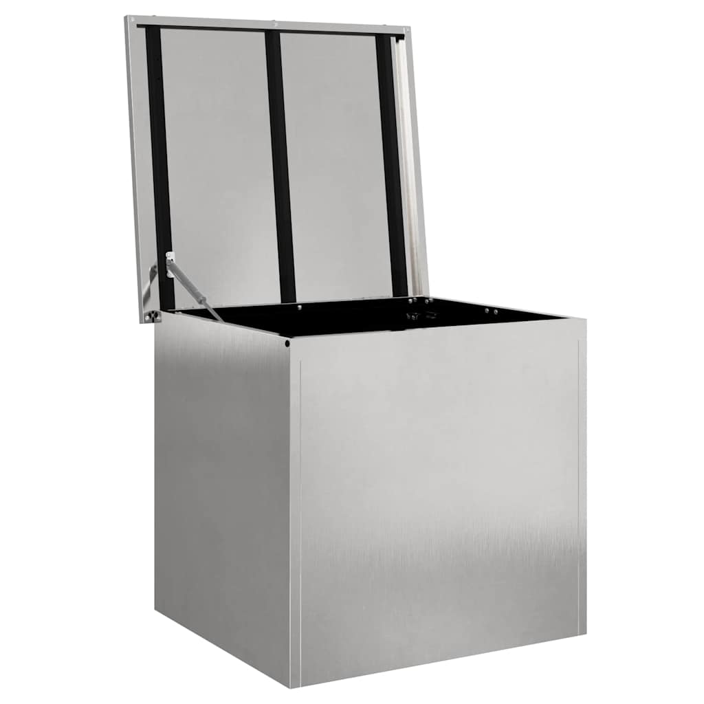 Außenlagerbox mit Speicher Silber 55 x 50.5 x 50 cm Edelstahl