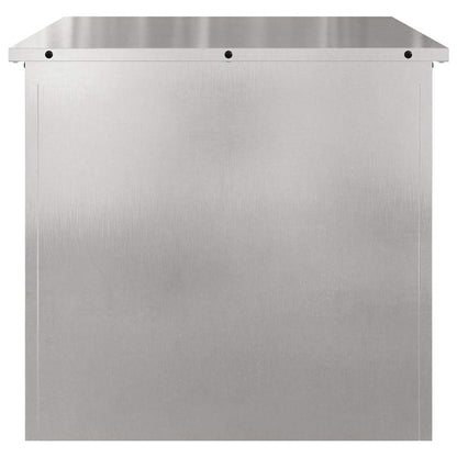 Außenlagerbox mit Speicher Silber 55 x 50.5 x 50 cm Edelstahl