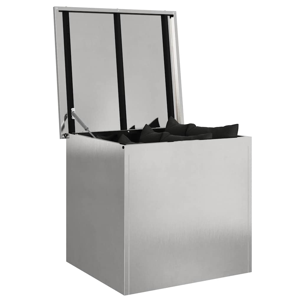 Außenlagerbox mit Speicher Silber 55 x 50.5 x 50 cm Edelstahl