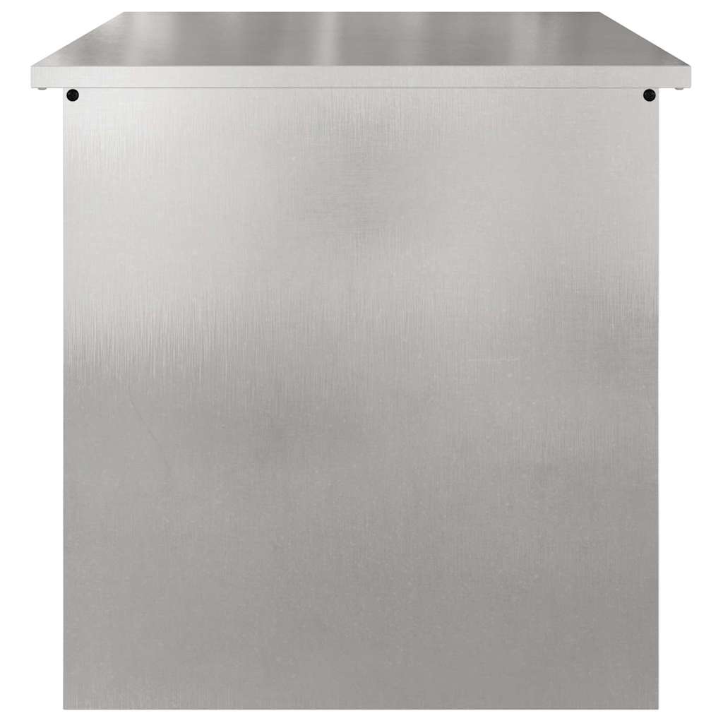 Außenlagerbox mit Speicher Silber 55 x 50.5 x 50 cm Edelstahl