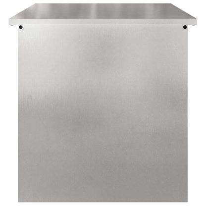 Außenlagerbox mit Speicher Silber 55 x 50.5 x 50 cm Edelstahl