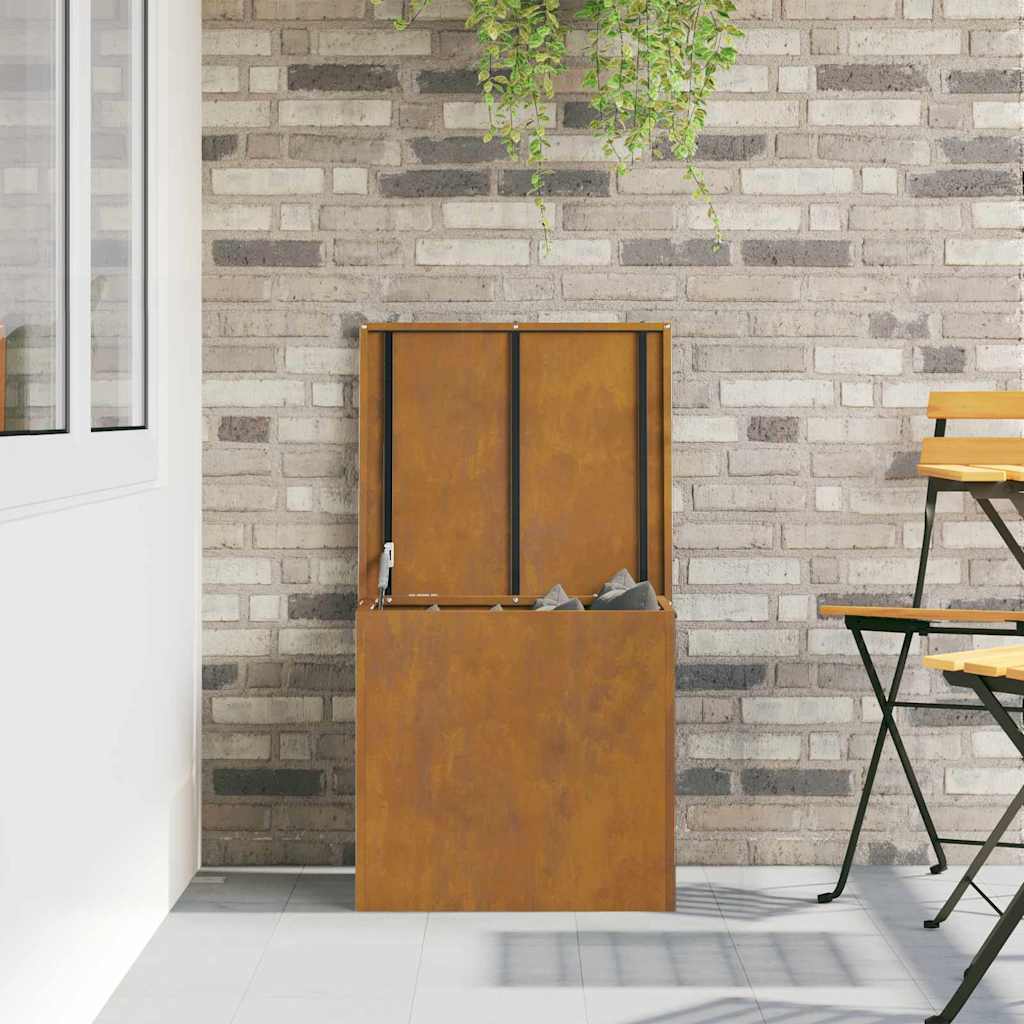 Außenlagerbox mit Speicher Braun 55 x 50.5 x 50 cm