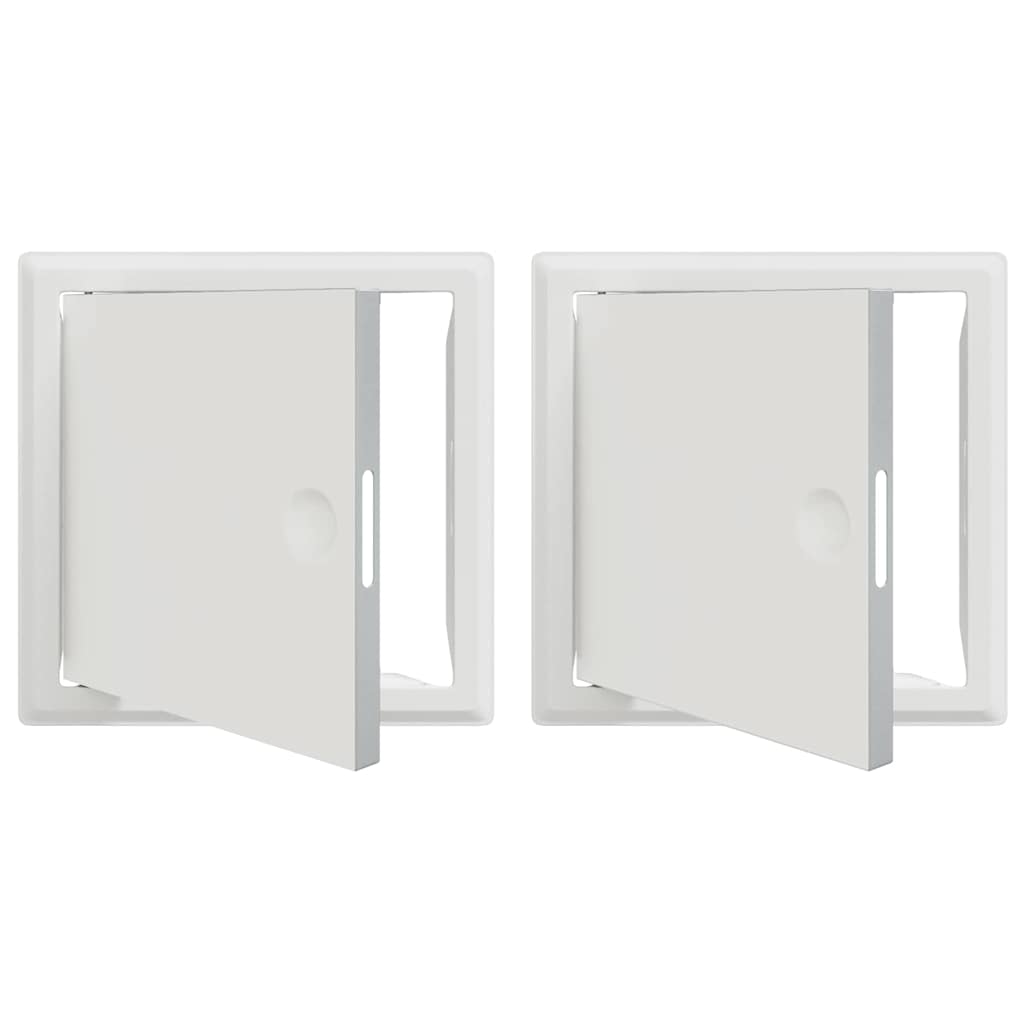 Zugangstür 2 pcs Weiß 20 x 20 cm Stahl