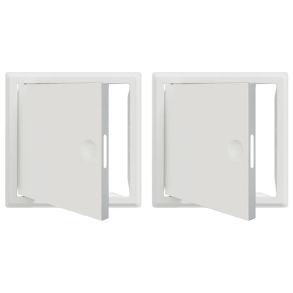 Zugangstür 2 pcs Weiß 20 x 20 cm Stahl