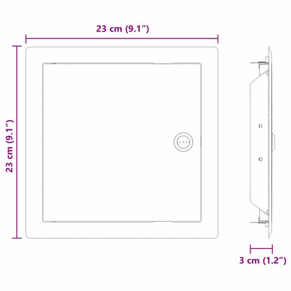 Zugangstür 2 pcs Weiß 20 x 20 cm Stahl