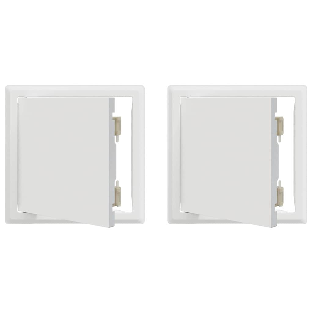 Zugangstür 2 pcs Weiß 20 x 20 cm Stahl