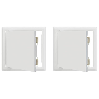 Zugangstür 2 pcs Weiß 20 x 20 cm Stahl