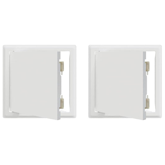 Zugangstür 2 pcs Weiß 20 x 20 cm Stahl
