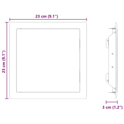 Zugangstür 2 pcs Weiß 20 x 20 cm Stahl