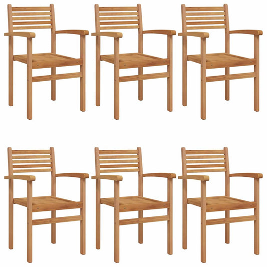 Garten Stapelstühle 6 pcs Braun 55.5 x 55.5 x 90 cm
