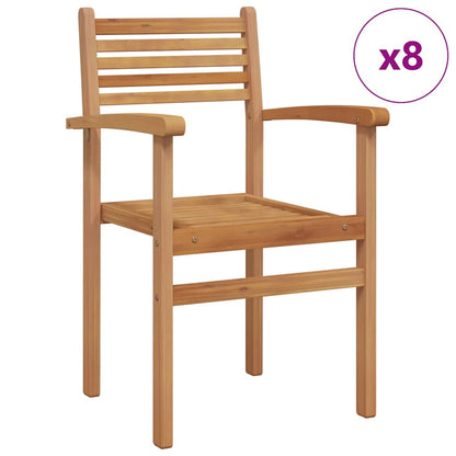 Garten Stapelstühle 8 pcs Braun 55.5 x 55.5 x 90 cm