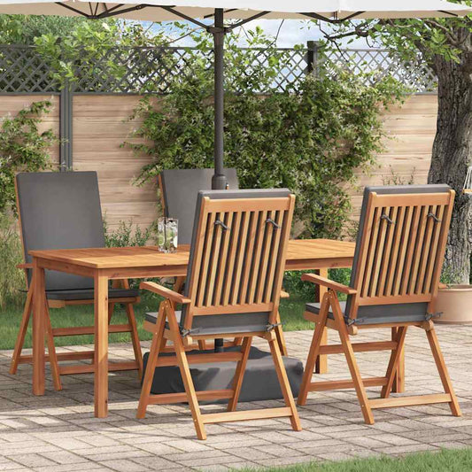 Gartenstuhl 4 pcs Braun 57 x 71,5 x 104 cm Massivholz Teak
