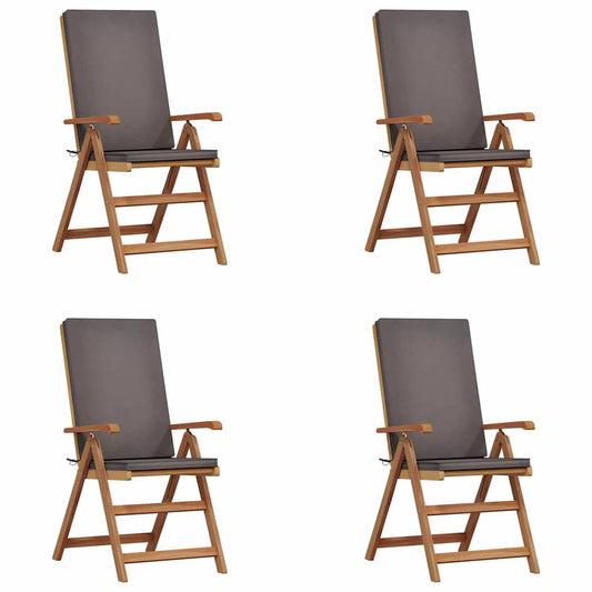 Gartenstuhl 4 pcs Braun 57 x 71,5 x 104 cm Massivholz Teak