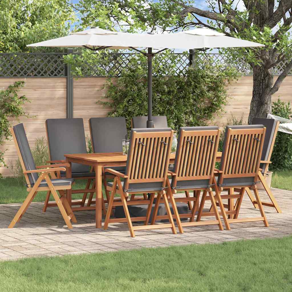 Gartenstuhl 8 pcs Braun 57 x 71,5 x 104 cm Massivholz Teak