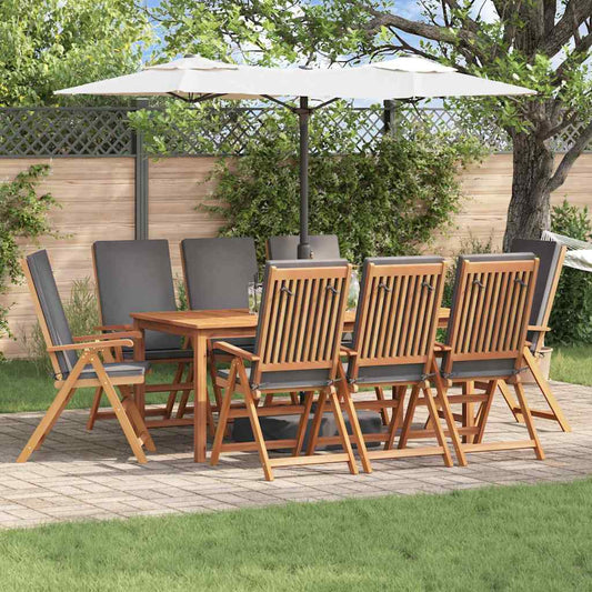 Gartenstuhl 8 pcs Braun 57 x 71,5 x 104 cm Massivholz Teak