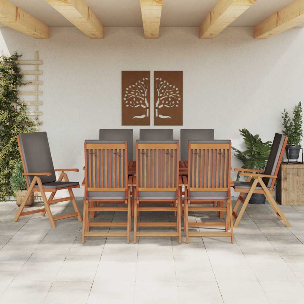 Gartenstuhl 8 pcs Braun 57 x 71,5 x 104 cm Massivholz Teak