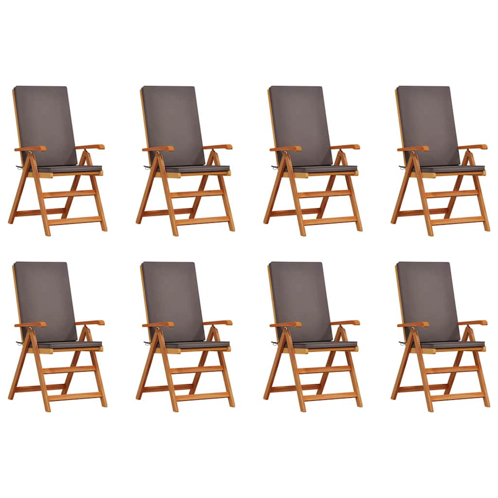 Gartenstuhl 8 pcs Braun 57 x 71,5 x 104 cm Massivholz Teak