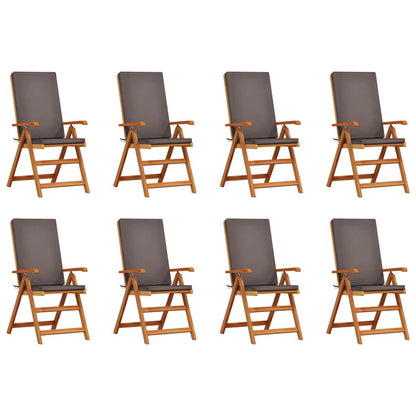 Gartenstuhl 8 pcs Braun 57 x 71,5 x 104 cm Massivholz Teak