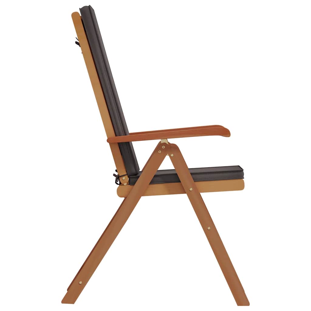 Gartenstuhl 8 pcs Braun 57 x 71,5 x 104 cm Massivholz Teak
