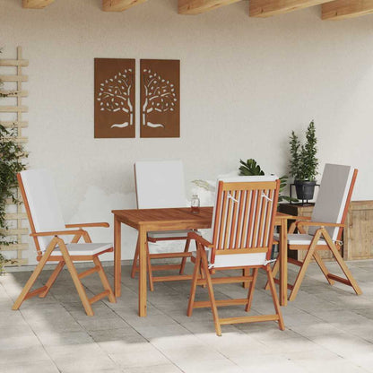 Gartenstuhl 4 pcs Braun 57 x 71,5 x 104 cm Massivholz Teak