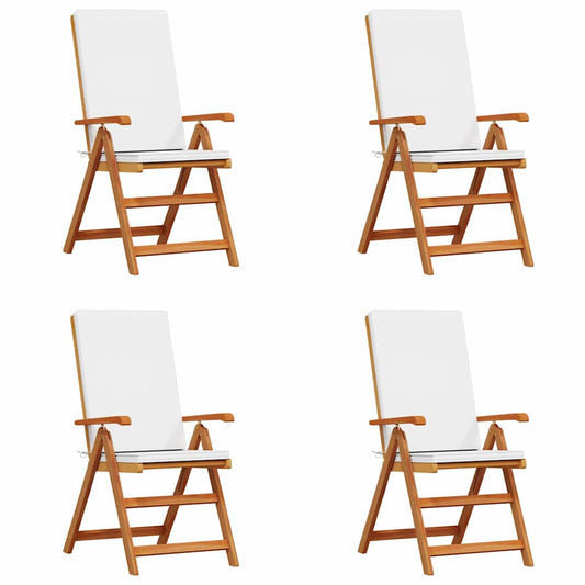 Gartenstuhl 4 pcs Braun 57 x 71,5 x 104 cm Massivholz Teak