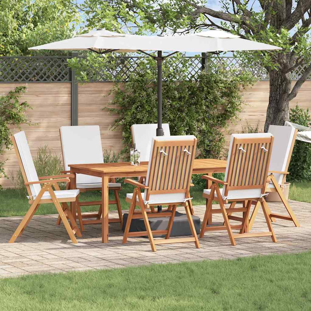 Gartenstuhl 6 pcs Braun 57 x 71,5 x 104 cm Massivholz Teak