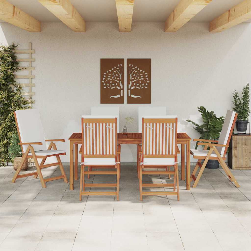 Gartenstuhl 6 pcs Braun 57 x 71,5 x 104 cm Massivholz Teak