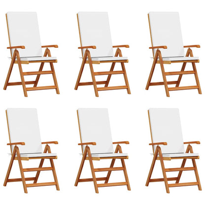 Gartenstuhl 6 pcs Braun 57 x 71,5 x 104 cm Massivholz Teak