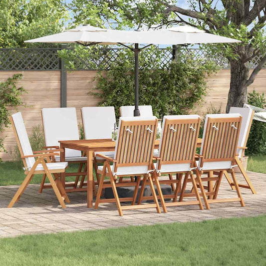 Gartenstuhl 8 pcs Braun 57 x 71,5 x 104 cm Massivholz Teak