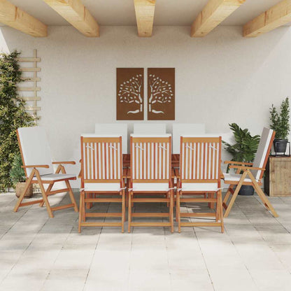 Gartenstuhl 8 pcs Braun 57 x 71,5 x 104 cm Massivholz Teak