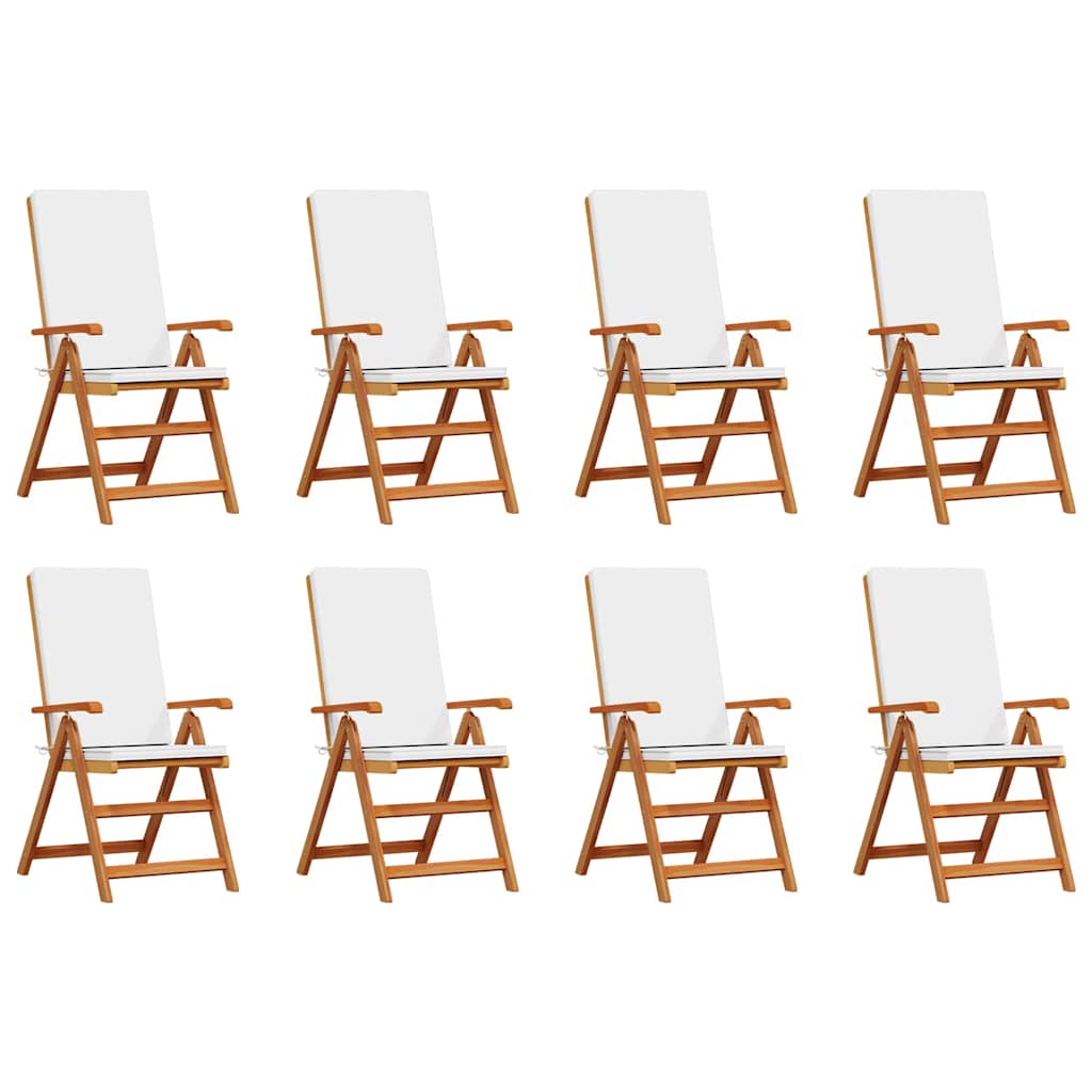 Gartenstuhl 8 pcs Braun 57 x 71,5 x 104 cm Massivholz Teak