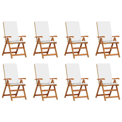 Gartenstuhl 8 pcs Braun 57 x 71,5 x 104 cm Massivholz Teak