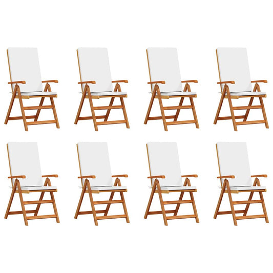 Gartenstuhl 8 pcs Braun 57 x 71,5 x 104 cm Massivholz Teak