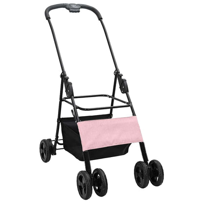 Faltbarer Haustierwagen Rosa 81 x 47 x 99 cm 600D Oxford Stoff